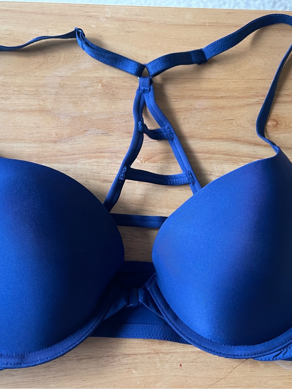 Victoria's Secret Deep Blue Strappy Racerback Push-Up Bra